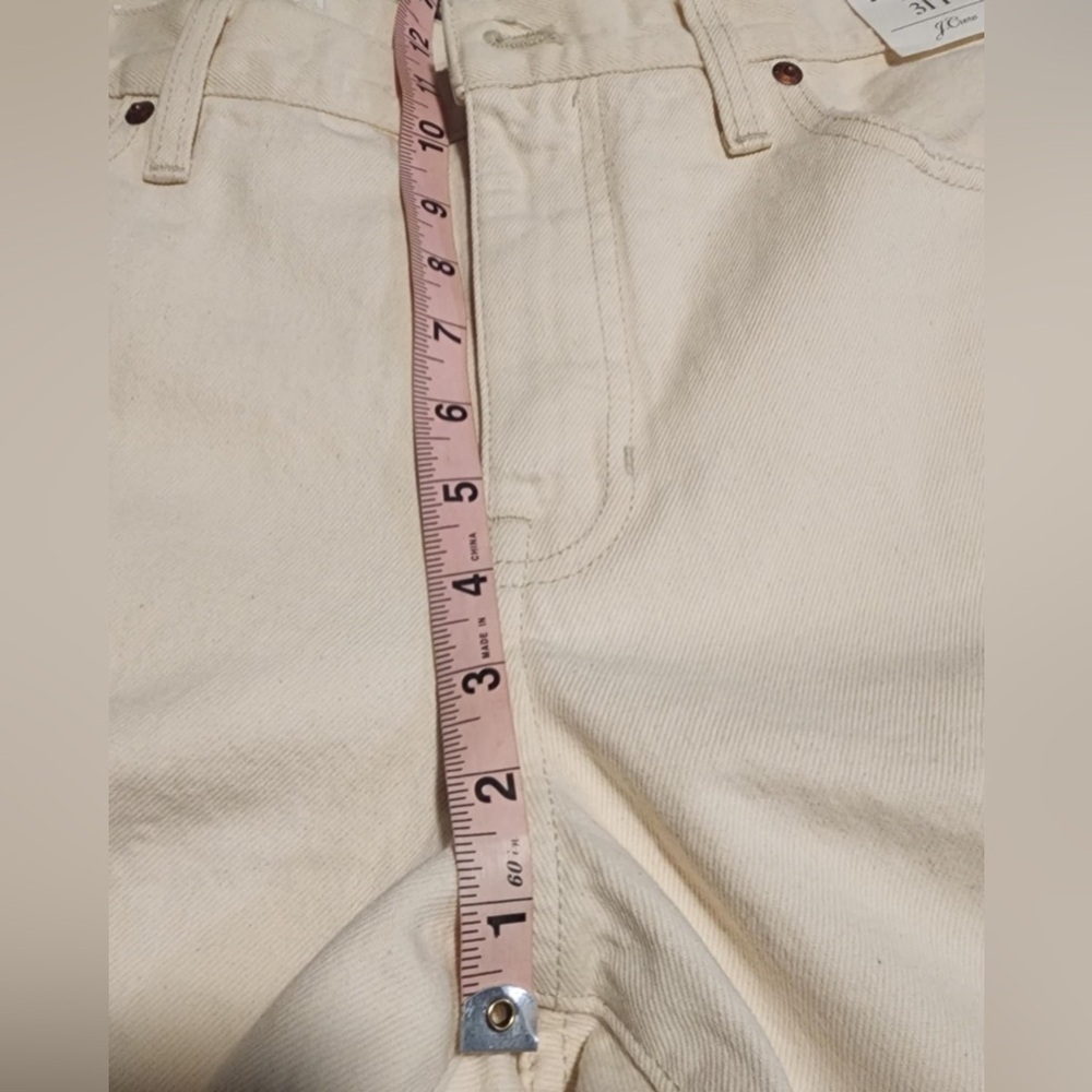 J. CREW High-rise Full Length Demi Boot Oatmeal 100% Cotton Sz.31Tx33 NWT** - Picture 3 of 8